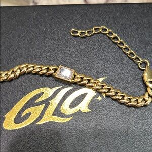 GLD Gold Bracelet with Crystal Accent